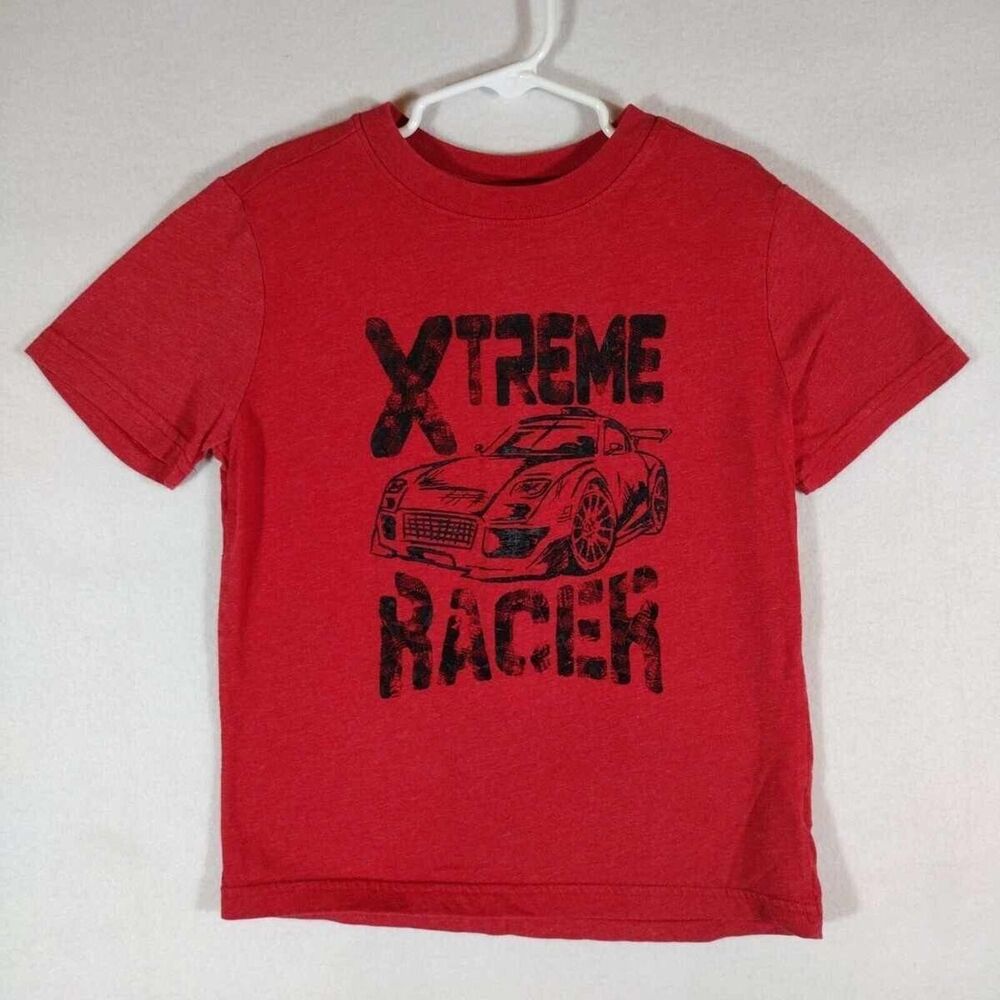 Cat & Jack Tee Shirt Boys Size Small 6-7 Red Short Sleeve Crew Neck